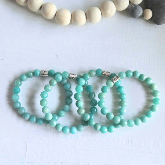 Amazonite Gemstone Bead Bracelet | The Stone of Truth