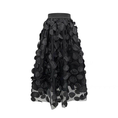 Women's Retro fashion Line  Midi Maxi Prairie Skirt