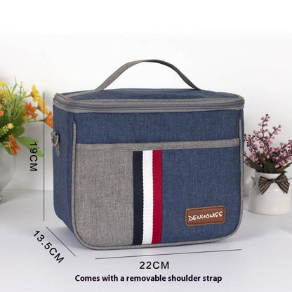 Women Fashion Thermal Insulated Denim Work Lunch Bag