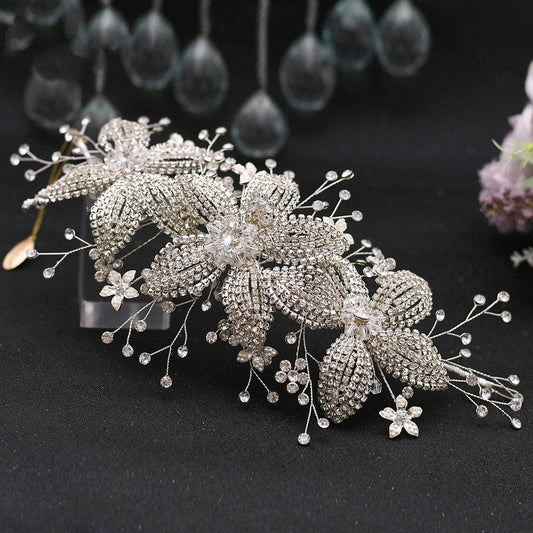 Accessoires de cheveux fleur strass Bandeau de mariage nuptial