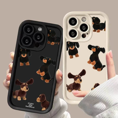 Cream Sausage Dog Phone Case