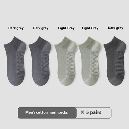 Cotton Anti-Pilling Ankle socks absorbing Invisible Tight Mesh Boat Socks