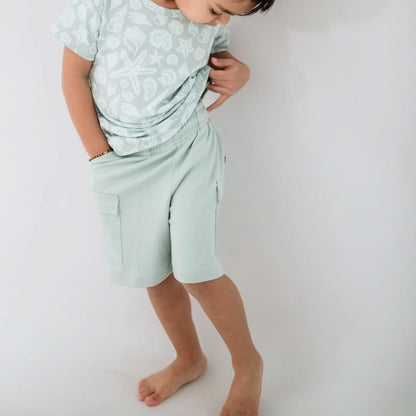 Kids' Bamboo Cargo Shorts | Seaglass