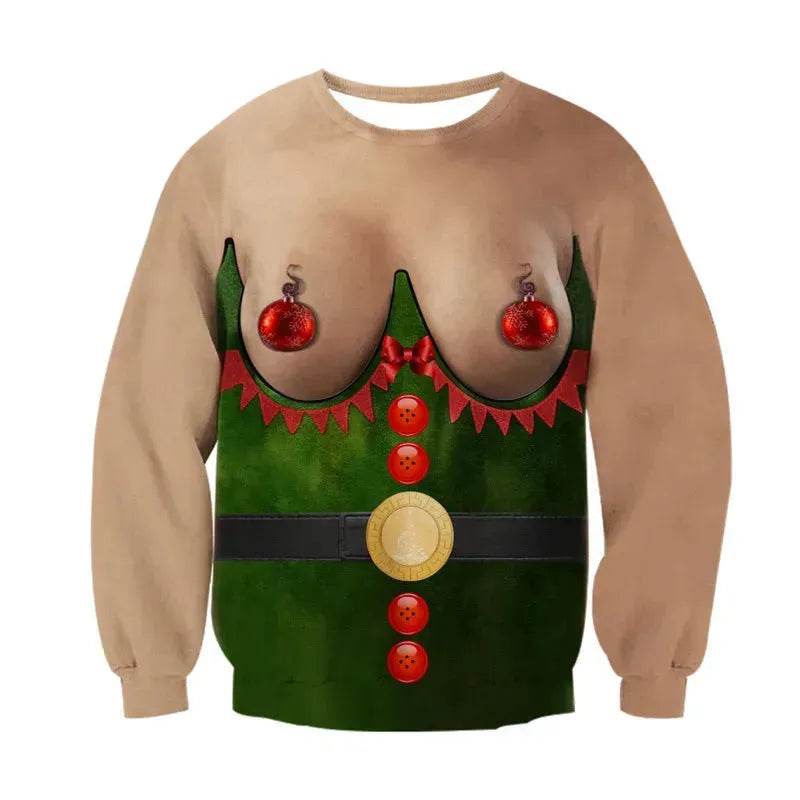 Printed Funny Christmas sweatshirt for couple