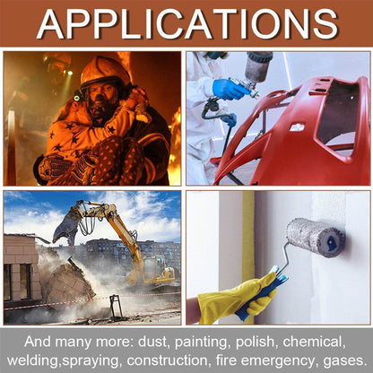 7in1 Half Face Gas Mask Facepiece Spray Painting Respirator Reusable Safety protective mask
