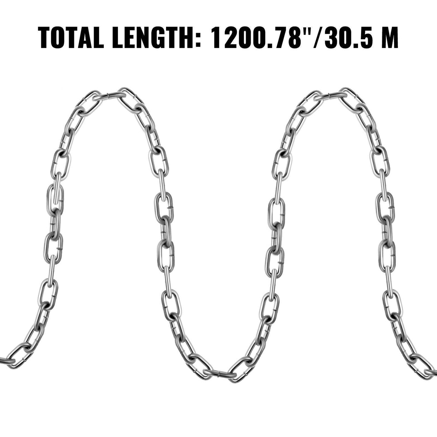 Grade 30 Chain 3 16 Inch By 100Ft Length Grade 30 Proof Coil Chain Zinc Plated Grade 30 Chain For Towing Logging Agriculture And Guard Rails