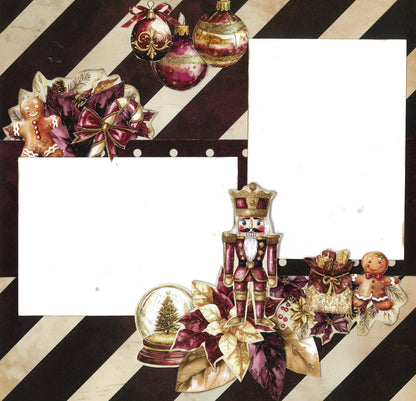 3Quarter Designs Sugarplum Wreath 12x12 Design Paper & Diecuts Set