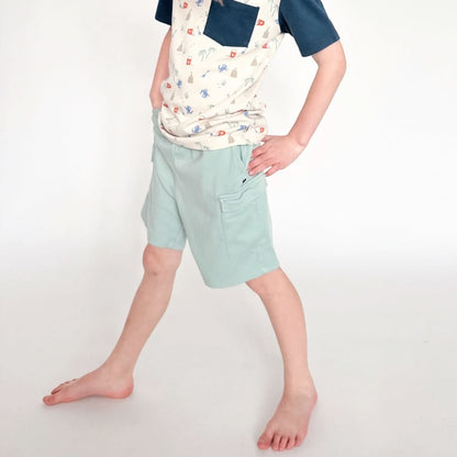Youth Bamboo Cargo Shorts | Seaglass