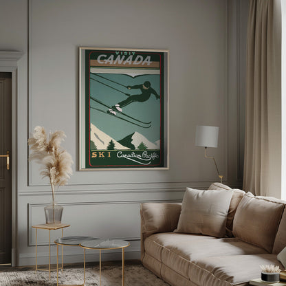 Wall art Winter Tourism: Vintage Ski Canada Poster