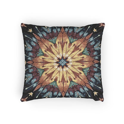 Oreiller tissé mandala étoile géométrique | Décoration Bohème, Style Kilim