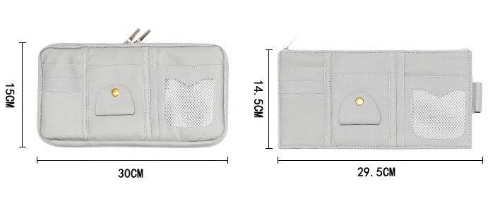 Organisateur de Pare-Soleil de Voiture Rangement Entièrement en Cuir