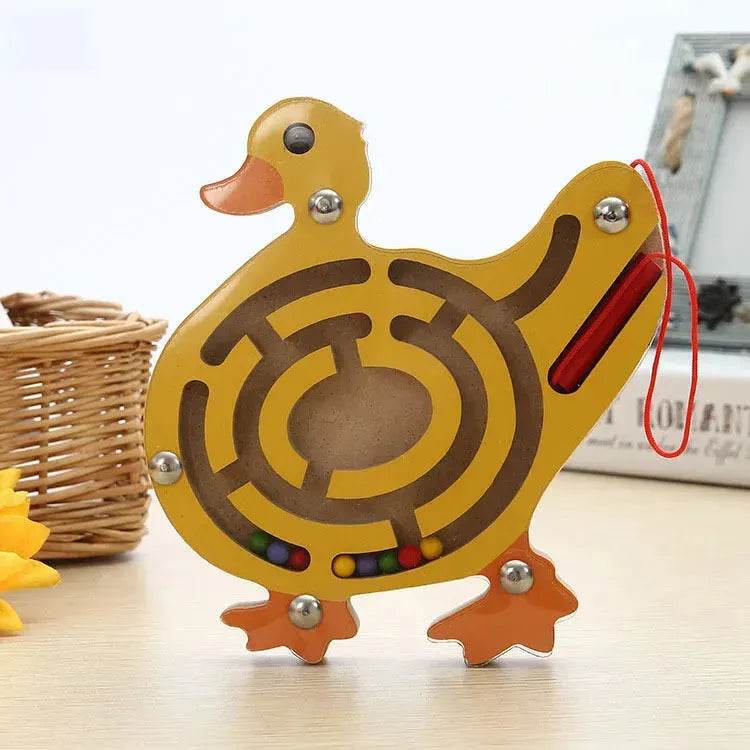 Jouet Labyrinthe Magnétique pour Enfants, Jeu de Puzzle en Bois pour Enfants, Jouet Éducatif Précoce en Bois Casse-tête, Planche à Puzzles Intellectuels