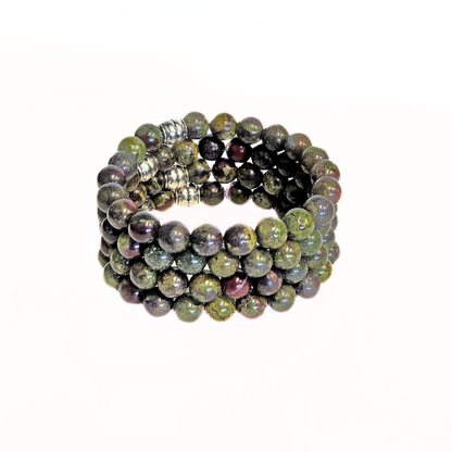 Dragons Blood Jasper Gemstone Bracelet - The Stone of Strength
