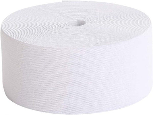 2" Elastic White - 60% Polyester/40% Rubber