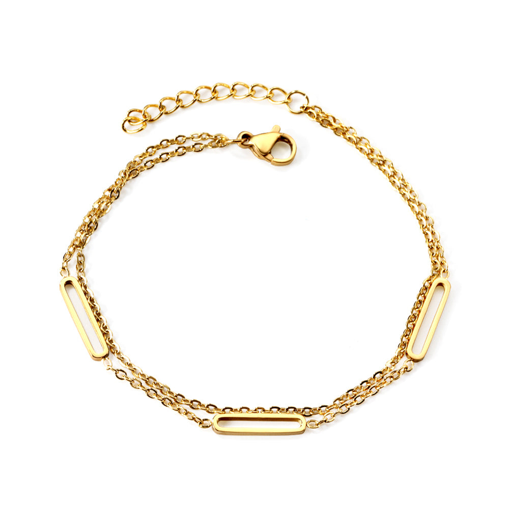 Bracelet jonc triple chaîne