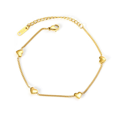 Bracelet à breloques cœur pêche