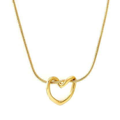 Heartfelt Hollow Pendant Necklace
