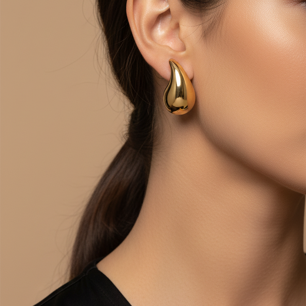Boucles d'oreilles pendantes ovales éclatantes