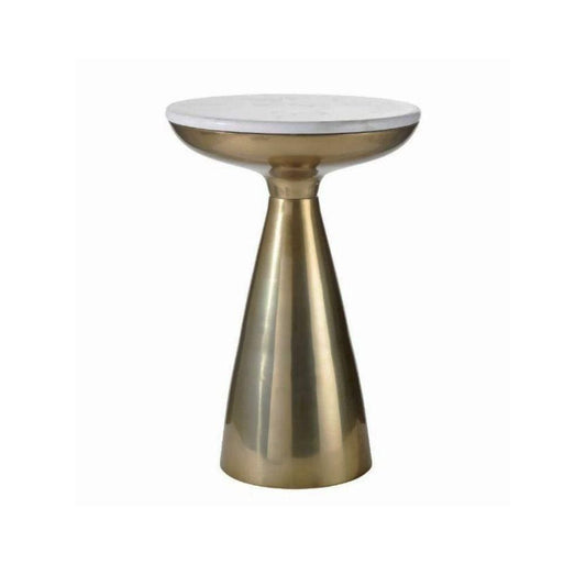 Table d'appoint Byla en Laiton et Marbre