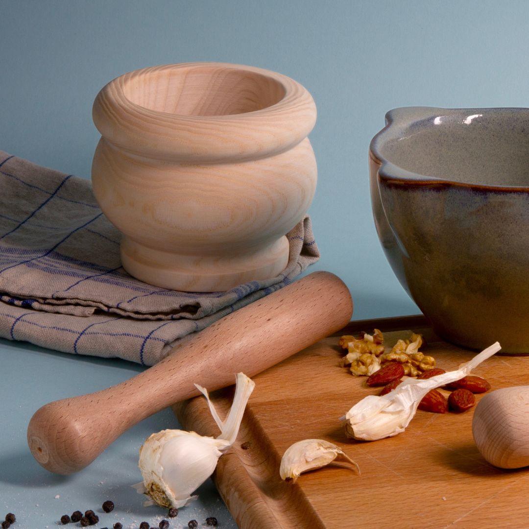 Small Mortar and Pestle in Ashwood