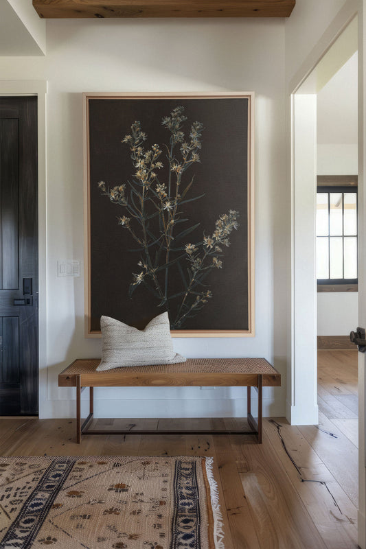 FLEUR D'ARGENT, Œuvre sur toile tendue