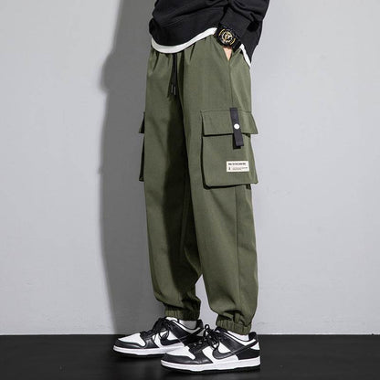 Plus Size Men's Workwear Bag Fall Loose Tappered Cargo Pant trouser