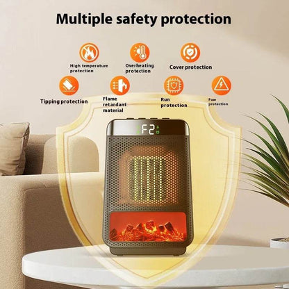 Portable Whole House Room Instant 3D Electric Flame Space Heater