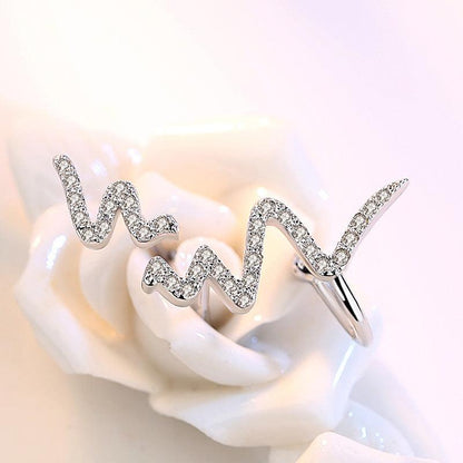 Silver Necklace ECG Decoding Short Necklace Clavicle Chain With Jewelry