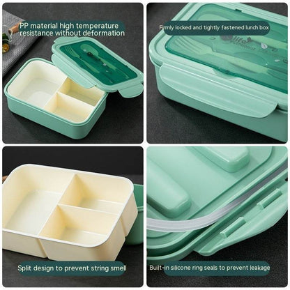 Kids Plastic Bento Lunch box with Cutleries