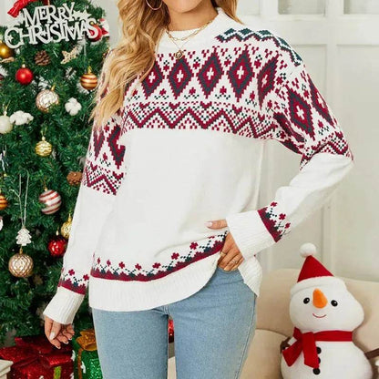 Loose Jacquard Christmas Sweater