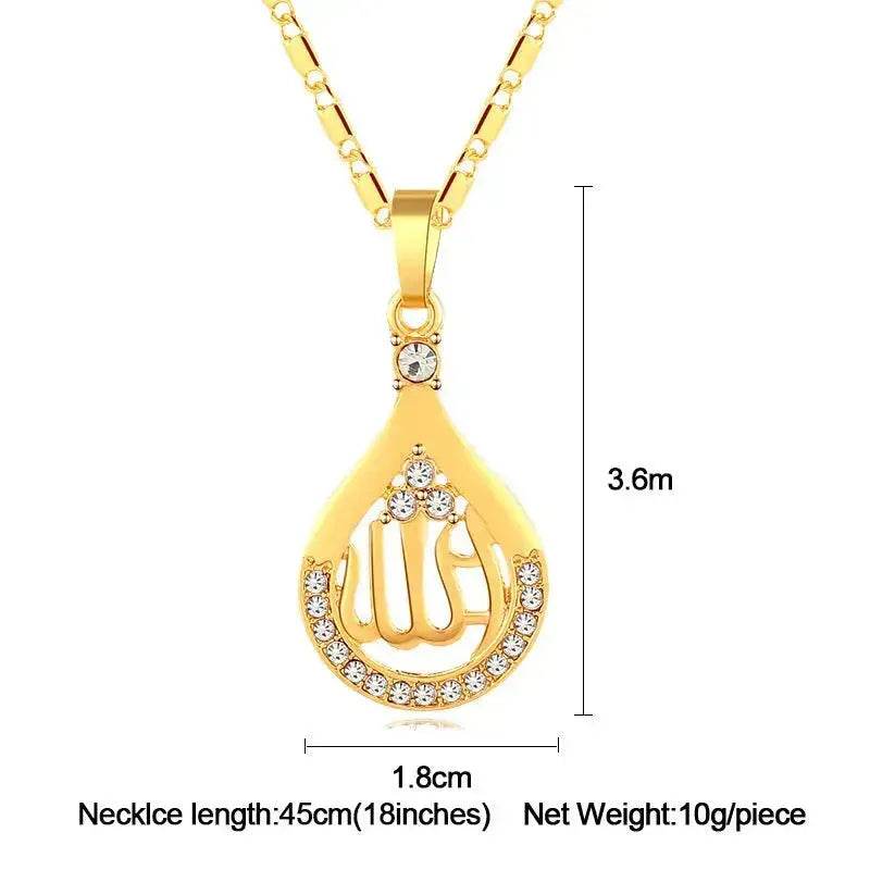 Collier créatif en cuivre en forme de goutte du Moyen-Orient pour femme