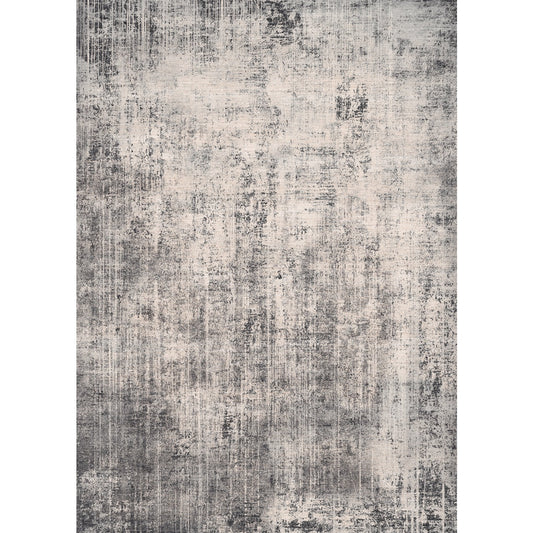 Tapis Willow gris foncé et blanc