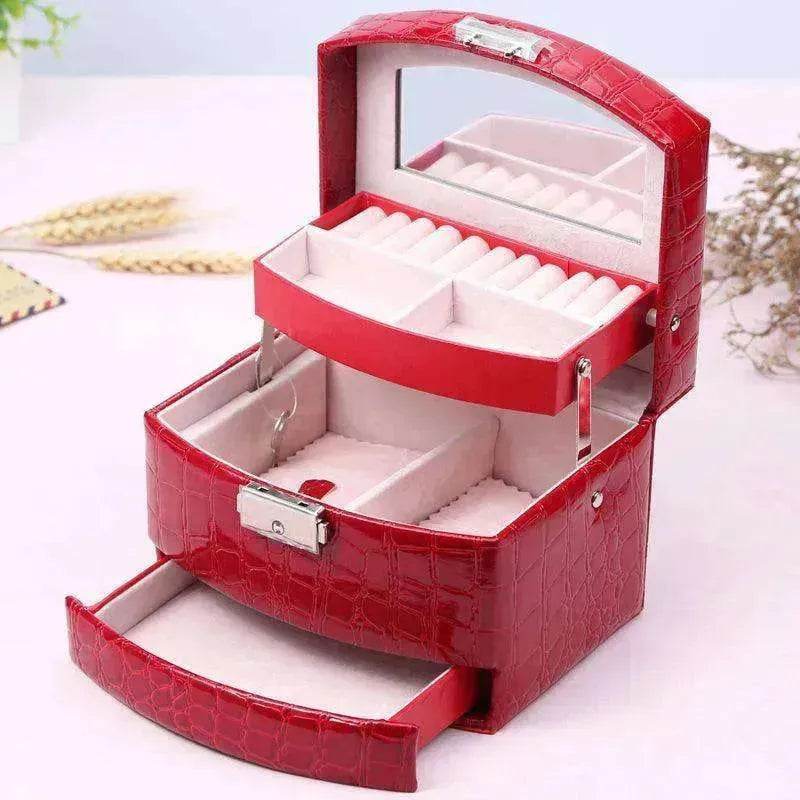 3 Layers Leather Luxury Jewelry Boxes