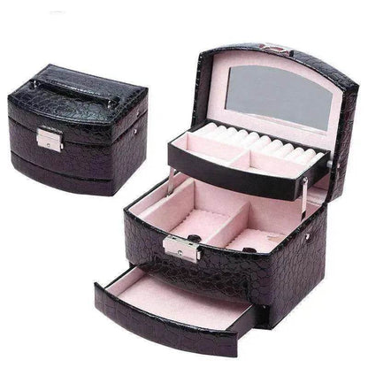 3 Layers Leather Luxury Jewelry Boxes
