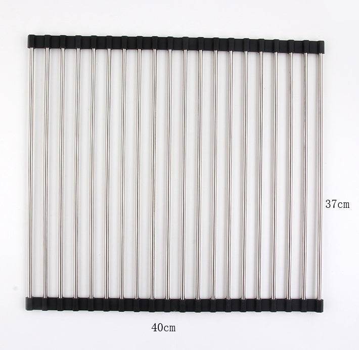 Folding Kitchen Drain Sink Rack Stainless Steel sink caddies