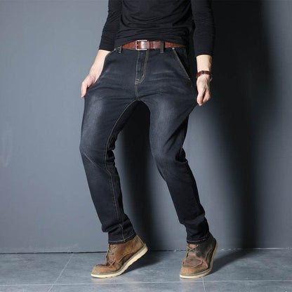 Men's denim jeans straight fitted pants