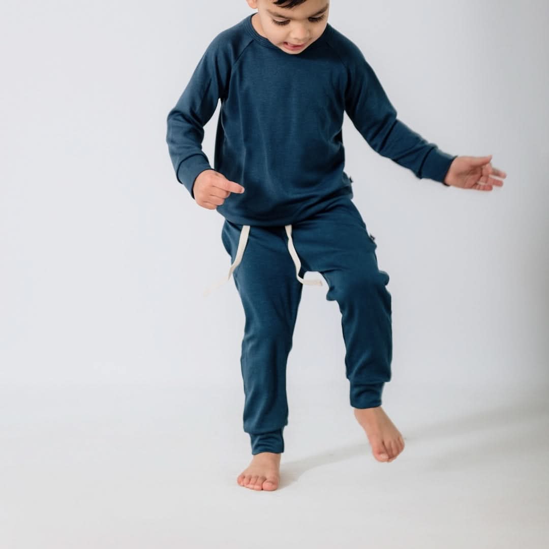Kids Bamboo Lightweight Joggers | Tangerine Crush