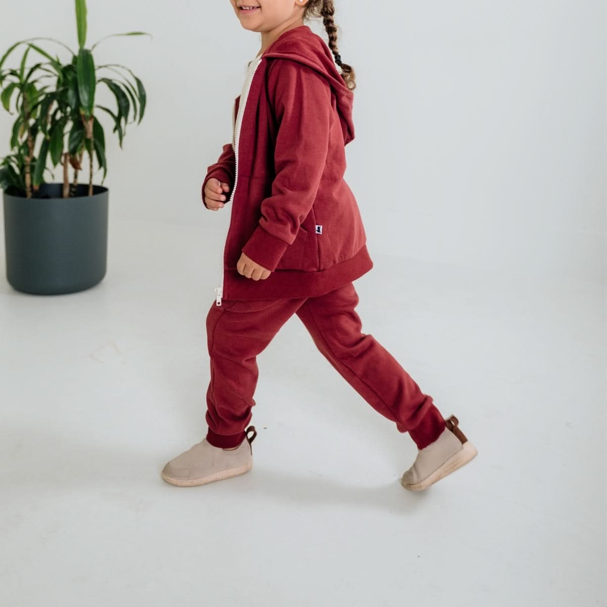 Baby/Kids' Bamboo Fleece Joggers | Cranberry