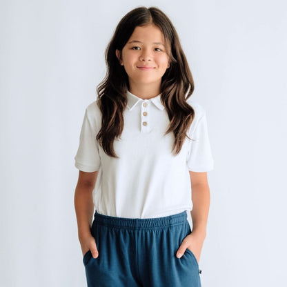 Kids' Bamboo Polo Shirt | Powder Blue