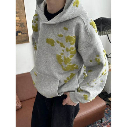 Unisex Cotton Air Layer Moss Hoodie Sweatshirt  Pullover