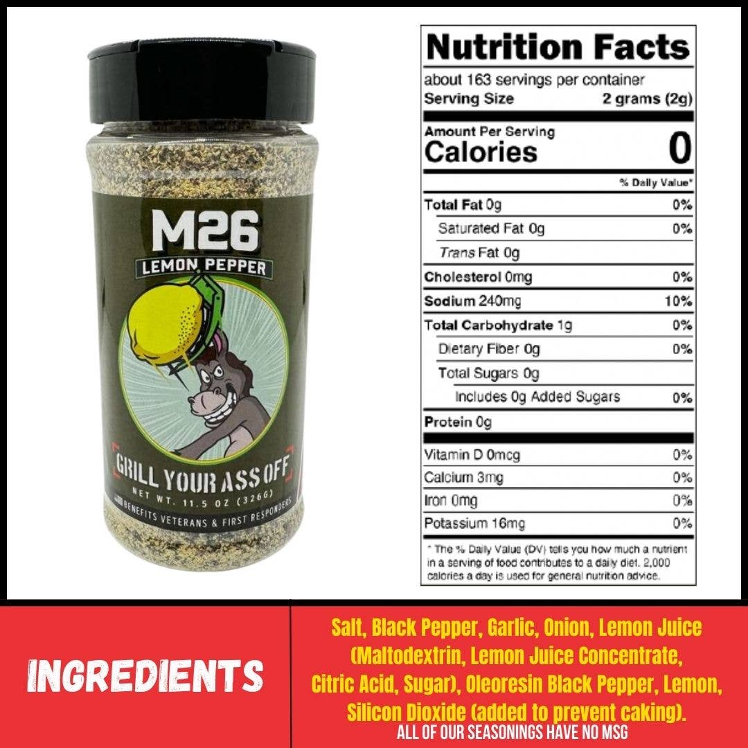 Grill Your Ass Off - M26 Lemon Pepper Seasoning