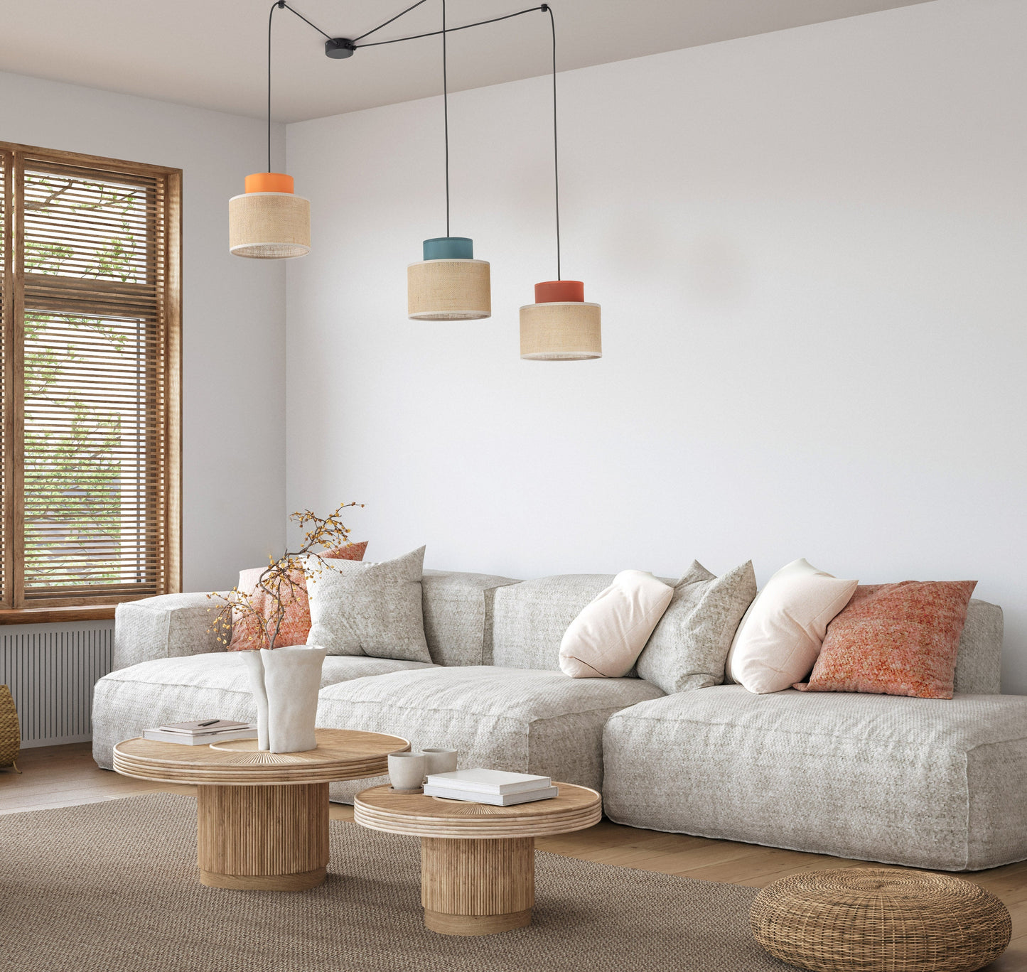 DUO Jute Mix Natural Suspension Light 3