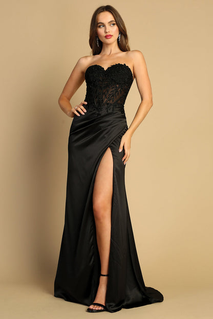 Longue Robe de Bal Sirène Ajustée Façon Corset
