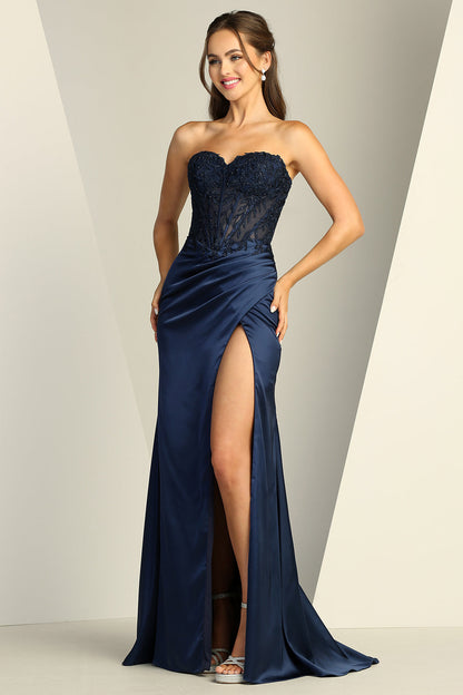 Longue Robe de Bal Sirène Ajustée Façon Corset