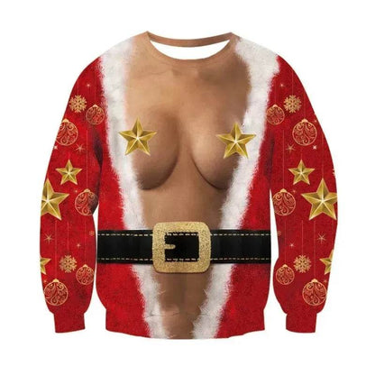 Printed Funny Christmas sweatshirt for couple