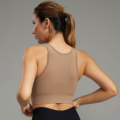 Shockproof Sleeveless Workout Crop Bra top Sports Yoga gym top women