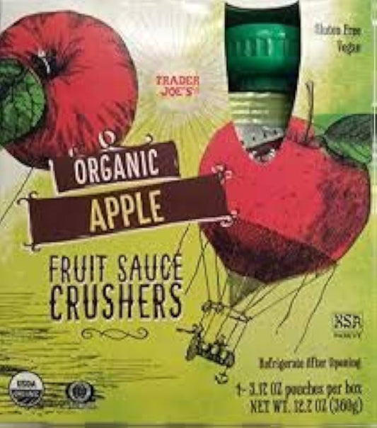 Purée de fruits biologiques à presser Trader Joe's, pomme, 360g