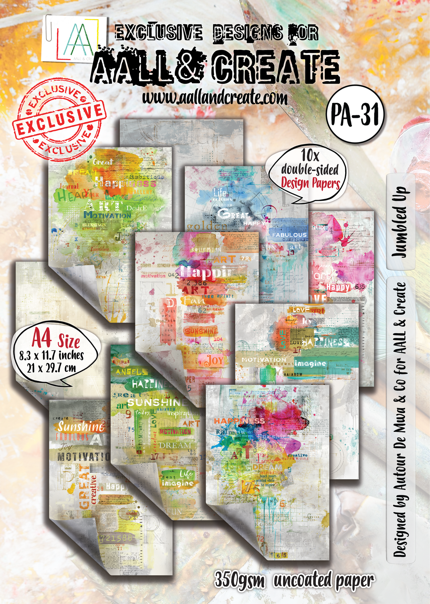 AALL and Create - A4 Design Paper - Jumbled Up