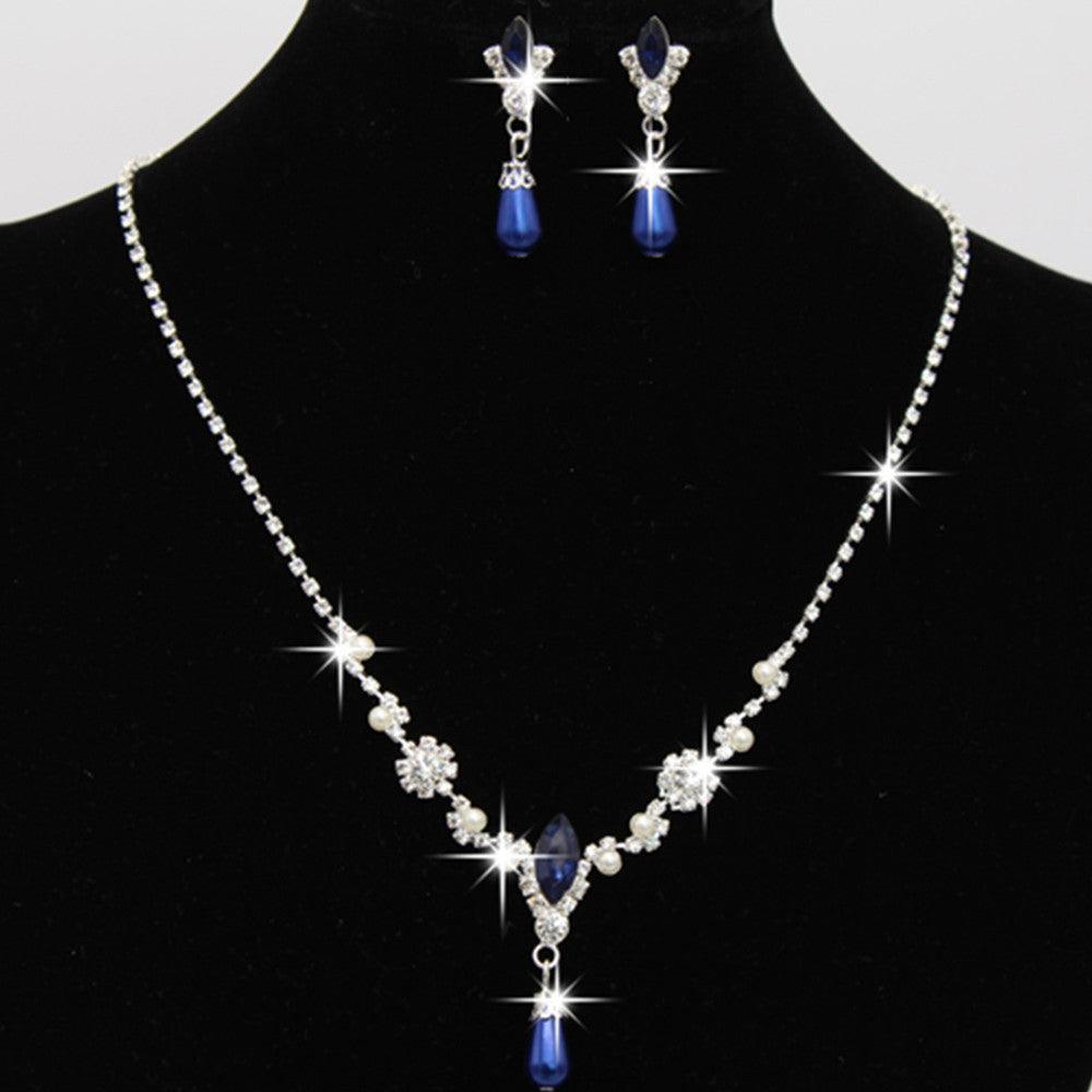 8633 Drops pearl Necklace, Earrings Set