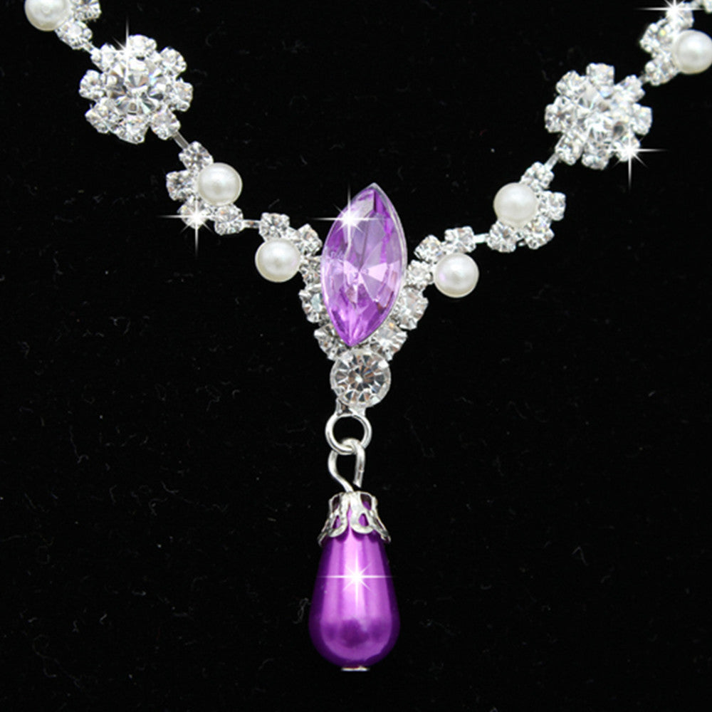8633 Drops pearl Necklace, Earrings Set